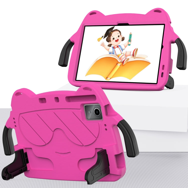 For TCL NxtPader 11 2023 Ice Baby EVA Shockproof Hard PC Tablet Case(Rose Red+Black)