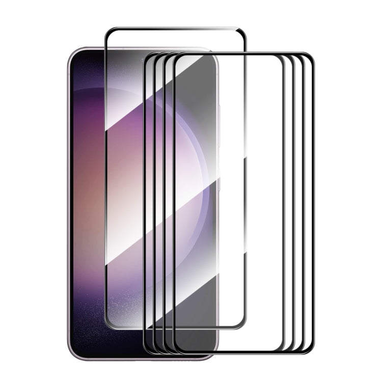 For Samsung Galaxy S24+ 5G 5pcs ENKAY Hat-Prince 0.18mm High Aluminum-silicon Tempered Glass Film, Support Ultrasonic Fingerprint Unclock