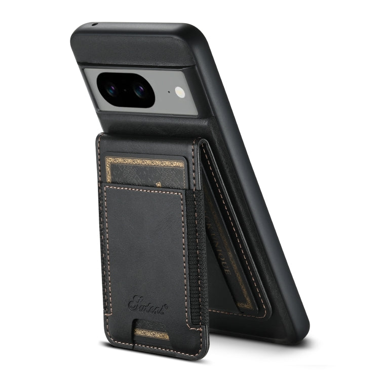 For Google Pixel 8 Suteni H17 Oil Eax Leather Detachable Wallet Phone Case(Black)
