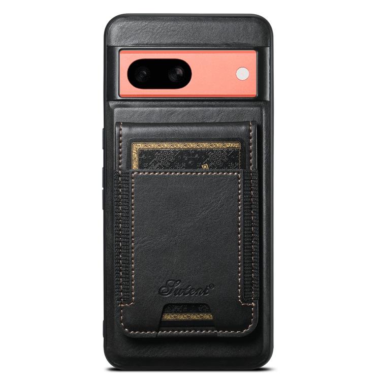 For Google Pixel 7a Suteni H17 Oil Eax Leather Detachable Wallet Phone Case(Black)
