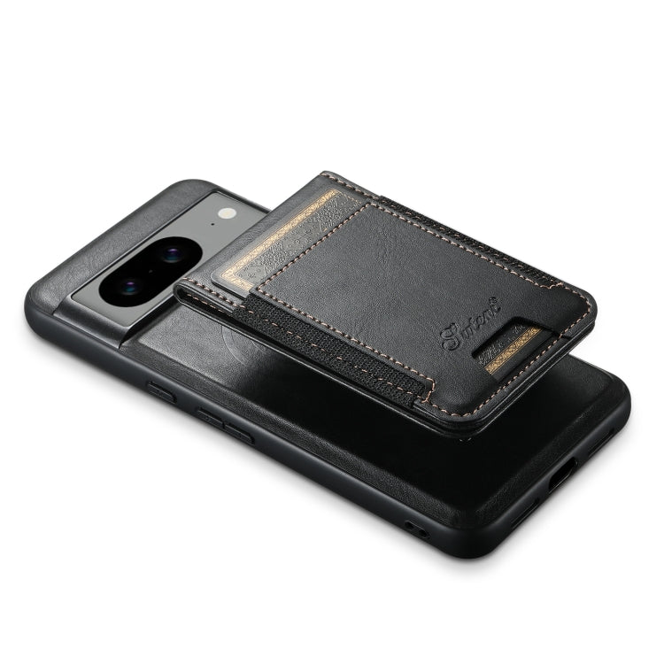 For Google Pixel 7 Pro Suteni H17 Oil Eax Leather Detachable Wallet Phone Case(Black)