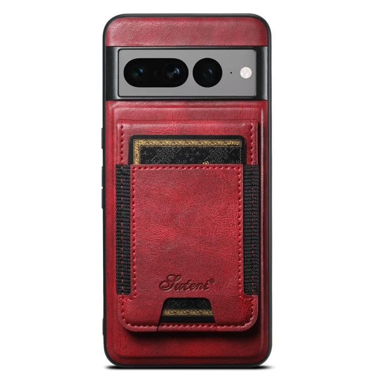 For Google Pixel 7 Pro Suteni H17 Oil Eax Leather Detachable Wallet Phone Case(Red)