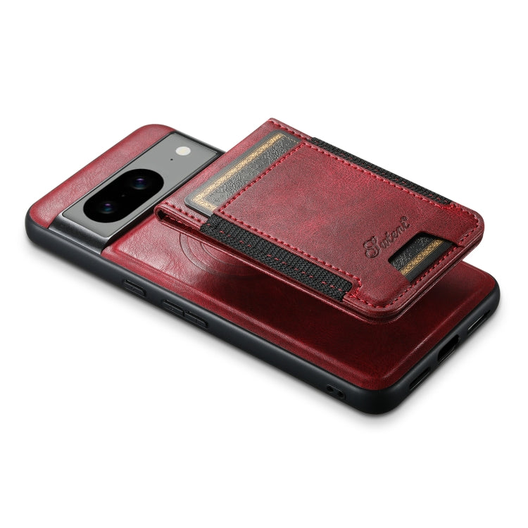 For Google Pixel 7 Suteni H17 Oil Eax Leather Detachable Wallet Phone Case(Red)