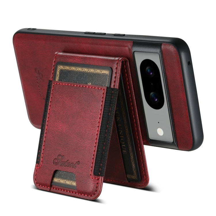 For Google Pixel 6 Suteni H17 Oil Eax Leather Detachable Wallet Phone Case(Red)