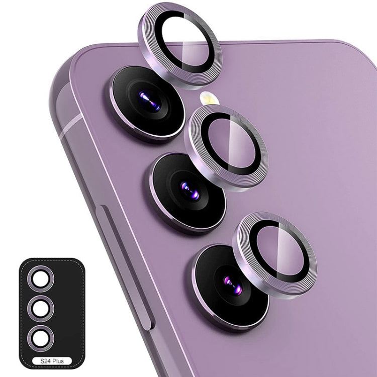 For Samsung Galaxy S24+ 5G ENKAY Hat-Prince 9H Rear Camera Lens Aluminium Alloy Tempered Glass Film(Purple)
