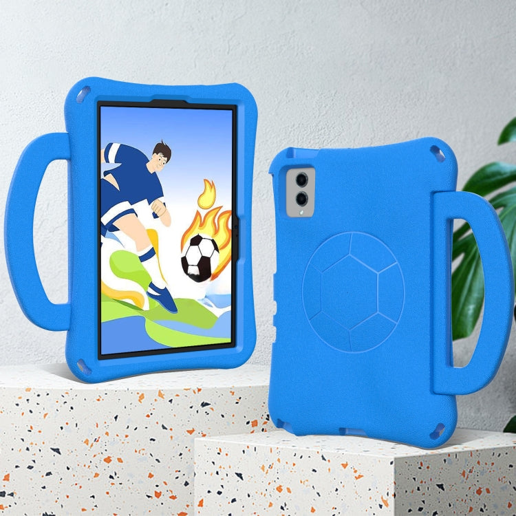 For Samsung Galaxy Tab S9 FE 11 X510 2023 Handle Football Shaped EVA Shockproof Tablet Case(Blue)