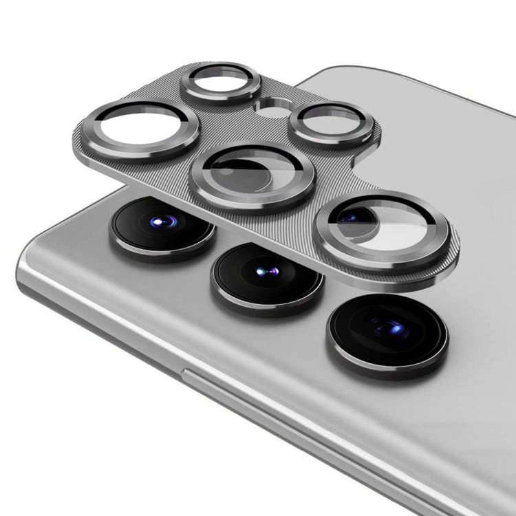 For Samsung Galaxy S24 Ultra 5G ENKAY Hat-Prince 9H Rear Camera Lens Aluminium Alloy Tempered Glass Film(Silver)