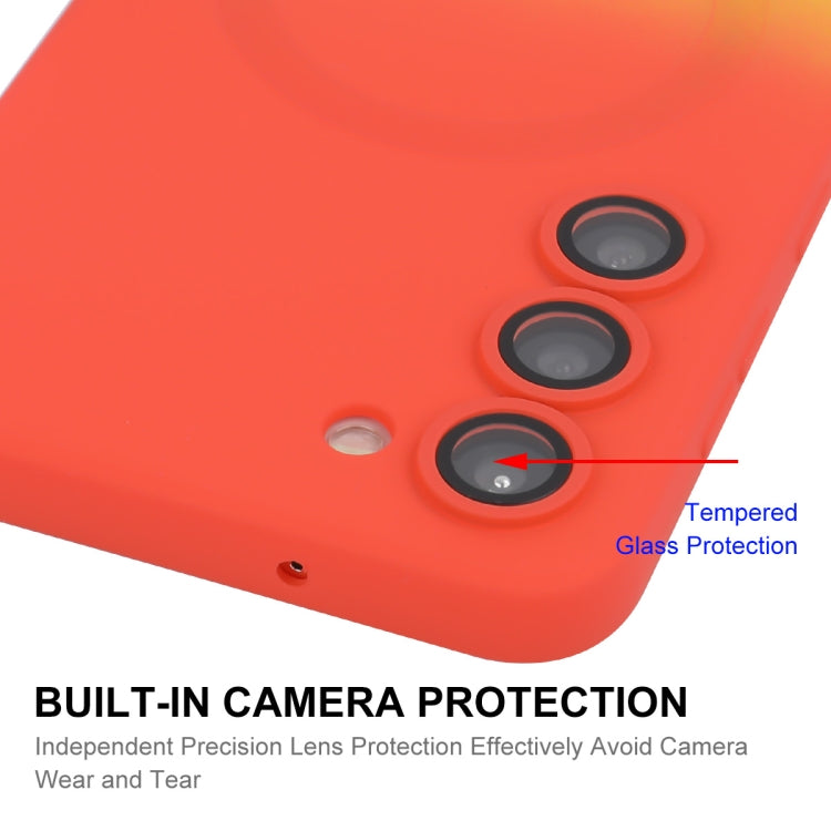 For Samsung Galaxy S23 5G ENKAY Hat-Prince MagSafe Rainbow Gradient Silicone Phone Case with Lens Film(Green Blue) - free shipping - PMC Jewellery - Order now!