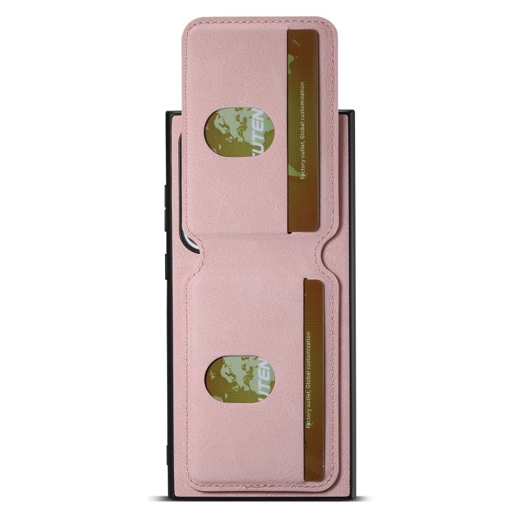 For Samsung Galaxy S24 Ultra 5G Suteni H02 Litchi Leather Card Wallet Stand Back Phone Case(Pink)