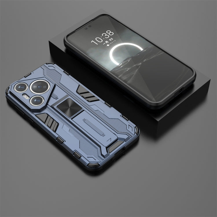 For Huawei Pura 70 Supersonic Armor PC Hybrid TPU Phone Case(Blue)