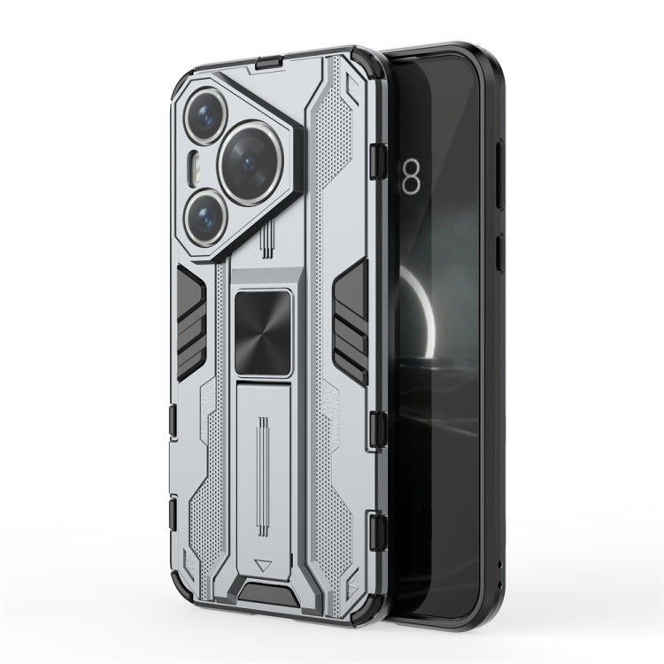 For Huawei Pura 70 Supersonic Armor PC Hybrid TPU Phone Case(Grey)