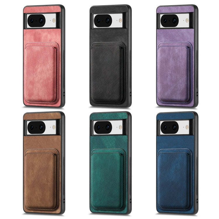 For Google Pixel 7 Pro Retro Leather Card Bag Magnetic Phone Case(Black) - Google Cases by PMC TechLife | Online Shopping South Africa | PMC TechLife