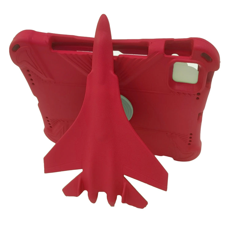 For iPad Air 11 2025 / 2024 360 Rotation Aircraft Holder EVA Shockproof Tablet Case(Red)