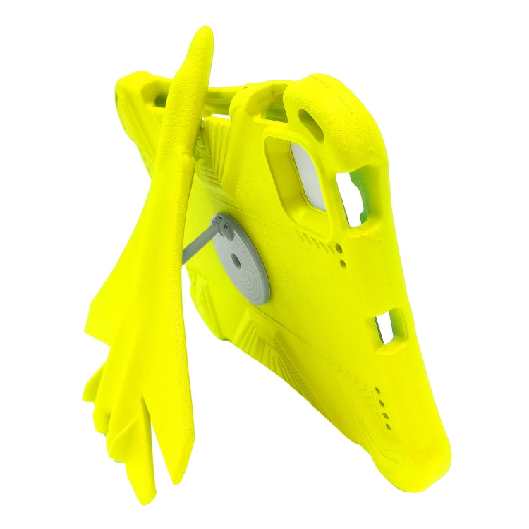 For iPad Pro 11 2024 360 Rotation Aircraft Holder EVA Shockproof Tablet Case(Yellow)