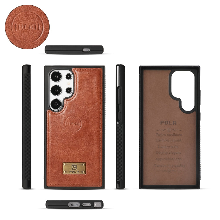For Samsung Galaxy S24 5G Multi-functional Zipper Wallet Leather Phone Case(Orange)