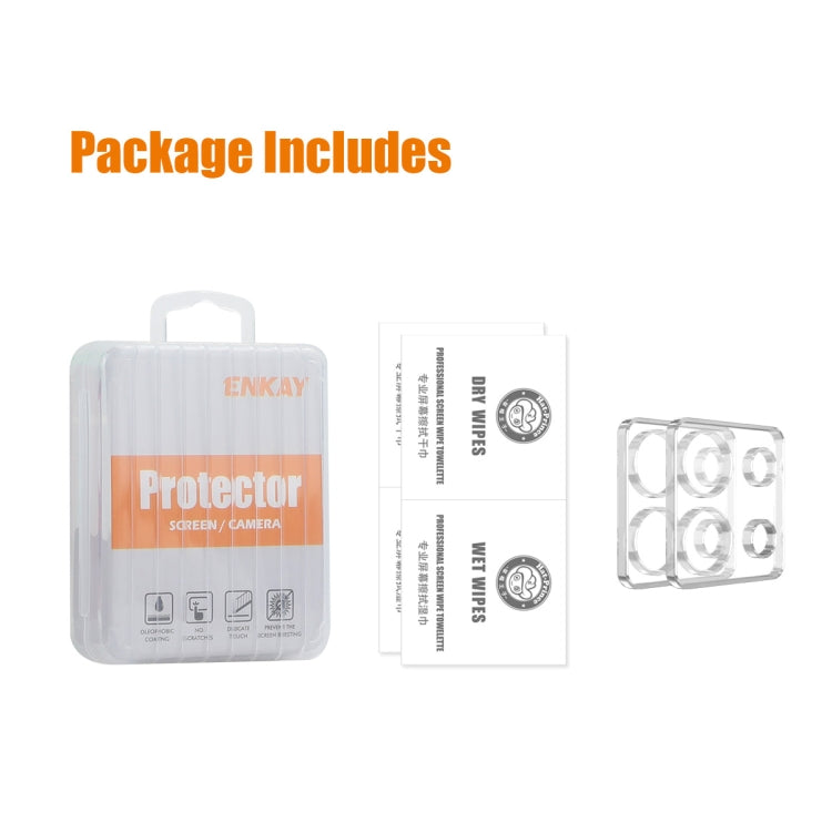 For Xiaomi Redmi Note 13 5G 2pcs ENKAY Hat-Prince 9H Rear Camera Lens Tempered Glass Film(Transparent) - Note 13 Tempered Glass by ENKAY | Online Shopping South Africa | PMC TechLife | Buy Now Pay Later Mobicred