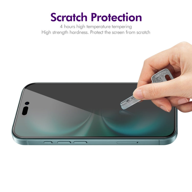 For iPhone 16 ENKAY Easy Install Anti-peeping Privacy Full Screen Tempered Glass Film
