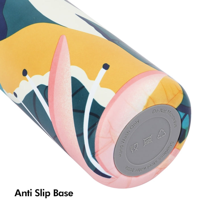 JUNSUNMAY Geometric Patterns Coating 304 Stainless Steel 550ml Water Vacuum Bottle(Blue) - Vacuum Thermoses & Cups by JUNSUNMAY | Online Shopping South Africa | PMC TechLife | Buy Now Pay Later Mobicred