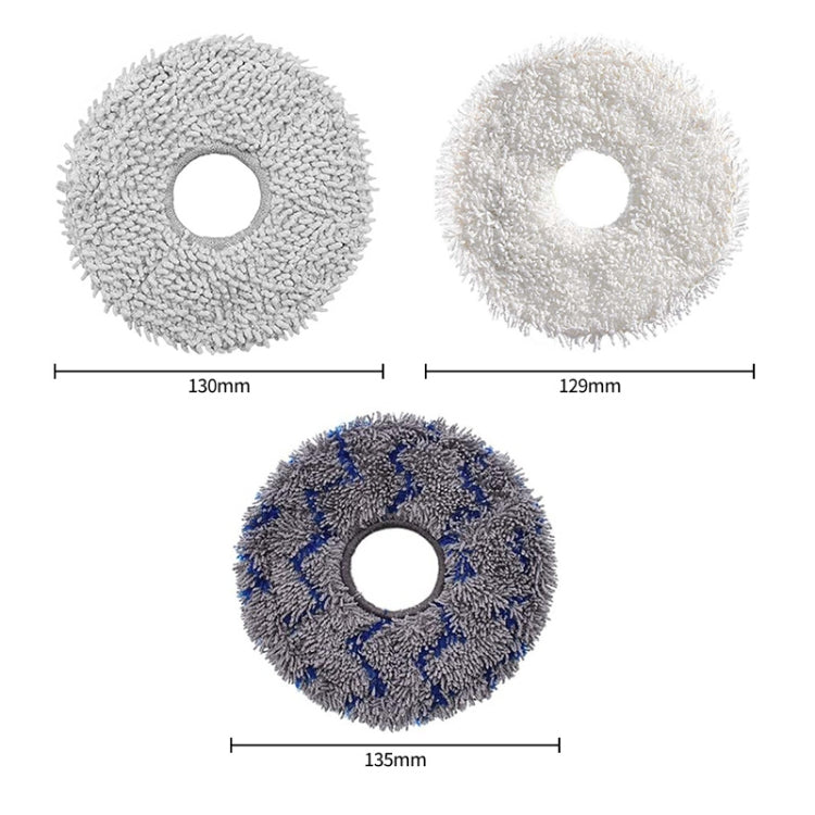 JUNSUNMAY 4pcs Washable Mop Pads Replacement for ECOVACS DEEBOT X1 Turbo / X2 Omni / T20 Pro(Grey)