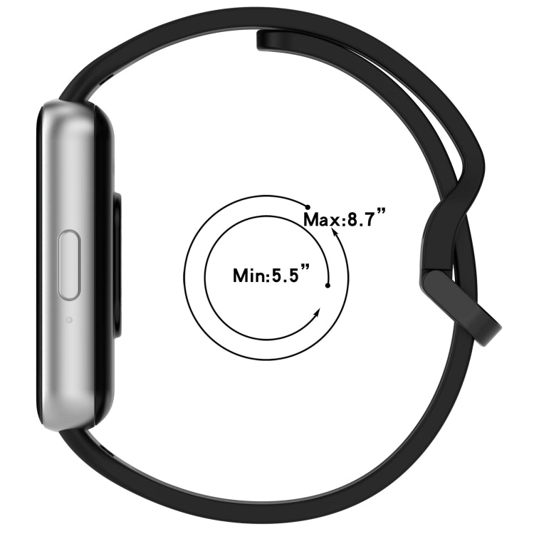 For Samsung Galaxy Fit 3 SM-R390 Solid Color Buckle Silicone Watch Band(Dark Gray)
