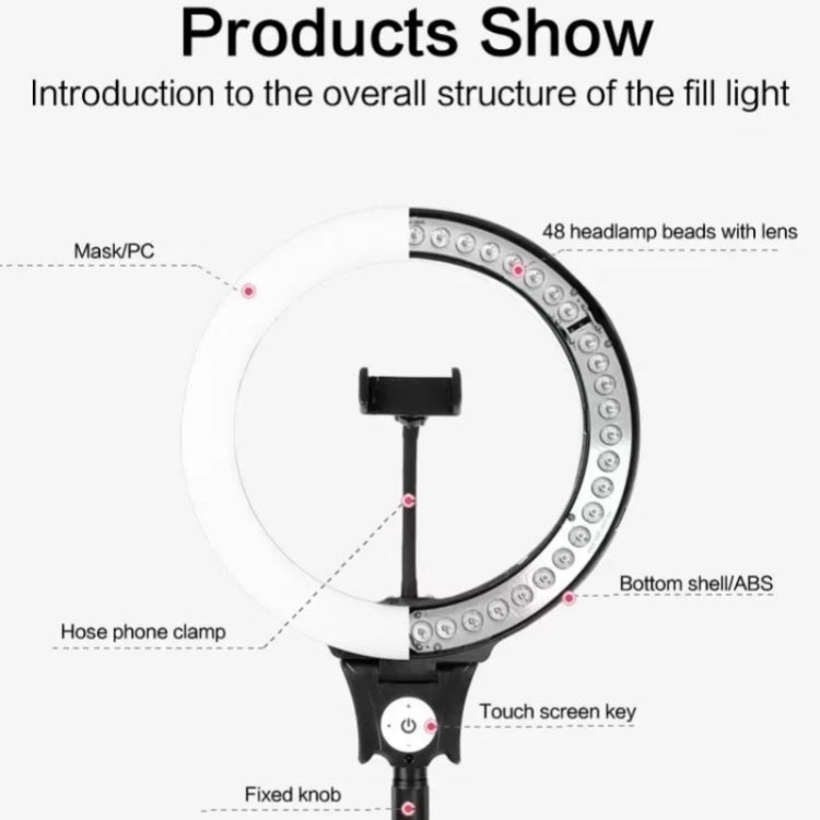 JMARY FM-12R Photography LED Fill Light 12-inch Video Recording Ring Light(US Plug) - free shipping - PMC Jewellery - Order now!