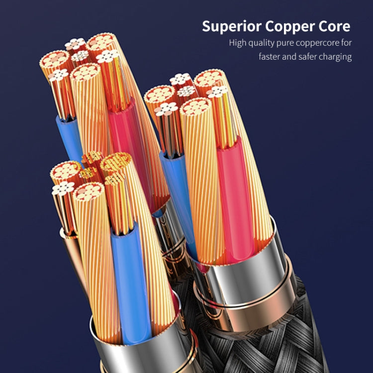 ENKAY 6-in-1 5A USB + Type-C to Type-C / 8 Pin / Micro USB Multifunction Fast Charging Cable, Cable Length:1.3m(Purple) - free shipping - PMC TechLife - Order now!