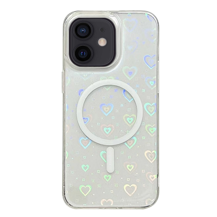 For iPhone 11 Laser Love MagSafe TPU Phone Case(Transparent)