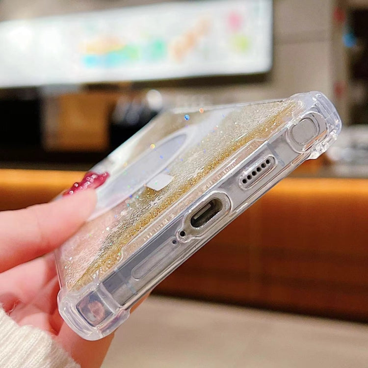 For Samsung Galaxy S24+ 5G Explosive Flash Gradient MagSafe TPU Phone Case(Gold)