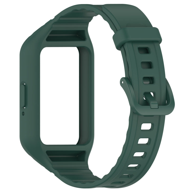 For Samsung Galaxy Fit 3 Integrated TPU Watch Band(Dark Green)