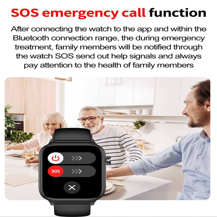 ET570 1.96 inch Color Screen Smart Watch Silicone Strap, Support Bluetooth Call / ECG(Pink)