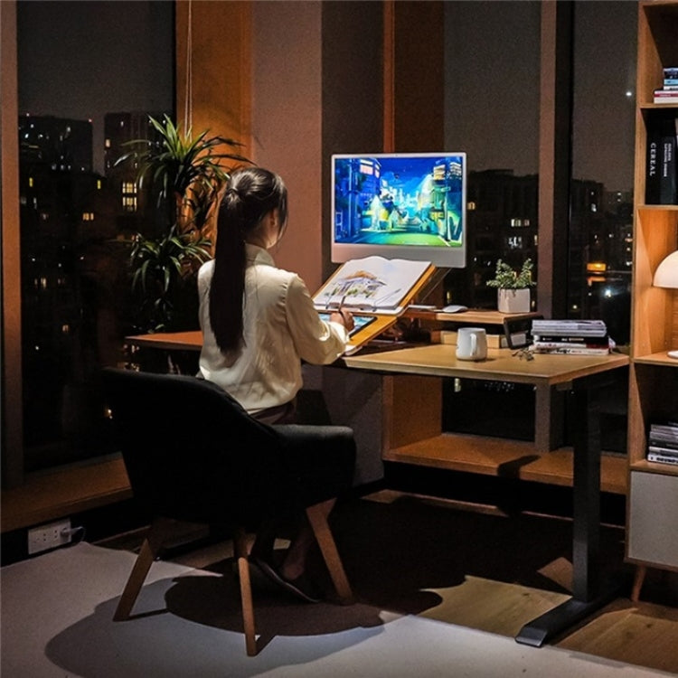 BG-2S Height Adjustable Laptop Holder ABS + Aluminum Alloy Desktop Book Stand for Reading