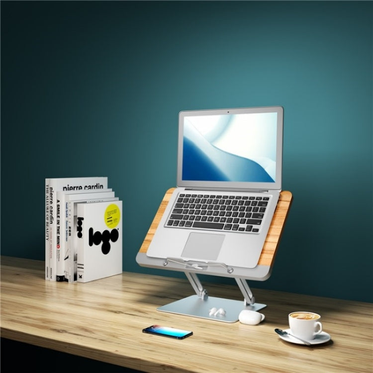 BG-2S Height Adjustable Laptop Holder ABS + Aluminum Alloy Desktop Book Stand for Reading