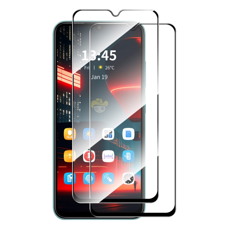 For Tecno Spark 10 / 10 5G 2pcs ENKAY Full Glue High Aluminum-silicon Tempered Glass Film