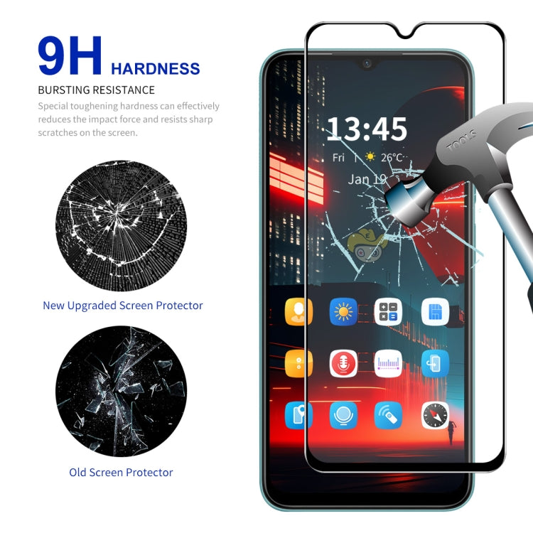 For Tecno Spark 10 / 10 5G 5pcs ENKAY Full Glue High Aluminum-silicon Tempered Glass Film