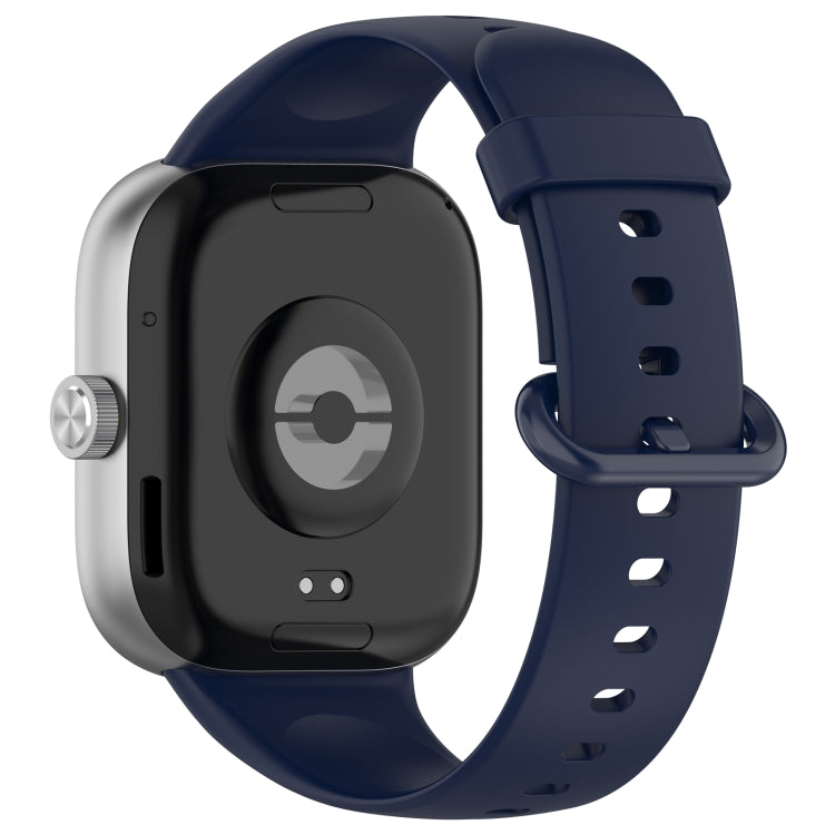 For Xiaomi Mi Band 8 Pro Solid Color Colorful Buckle Silicone Watch Band(Dark Blue)