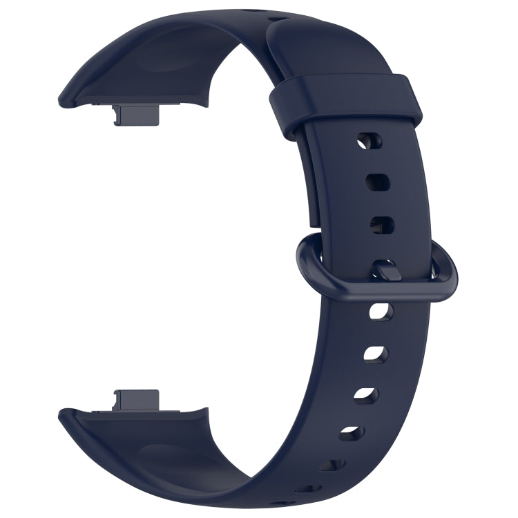 For Xiaomi Mi Band 8 Pro Solid Color Colorful Buckle Silicone Watch Band(Dark Blue)