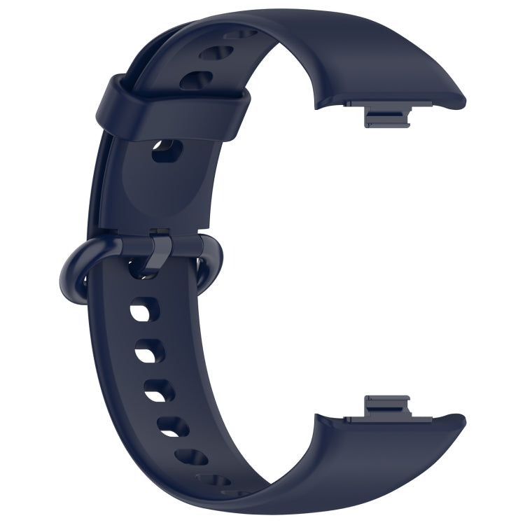For Xiaomi Mi Band 8 Pro Solid Color Colorful Buckle Silicone Watch Band(Dark Blue)