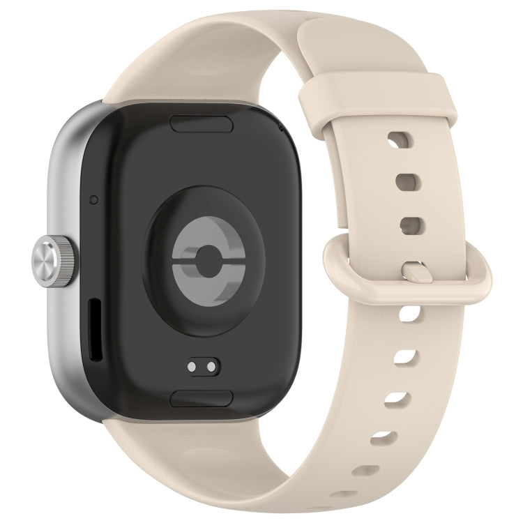 For Xiaomi Mi Band 8 Pro Solid Color Colorful Buckle Silicone Watch Band(Ivory White)