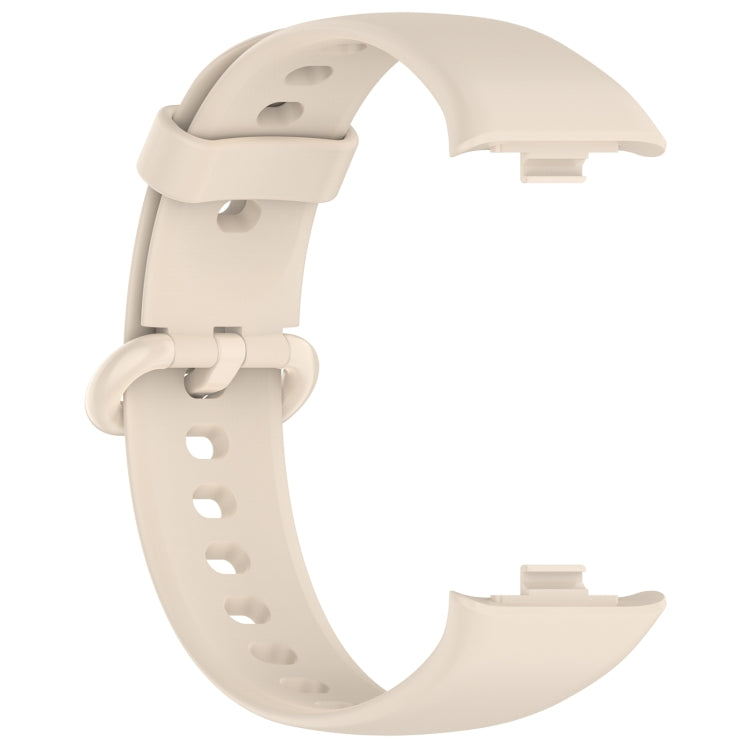 For Xiaomi Mi Band 8 Pro Solid Color Colorful Buckle Silicone Watch Band(Ivory White)