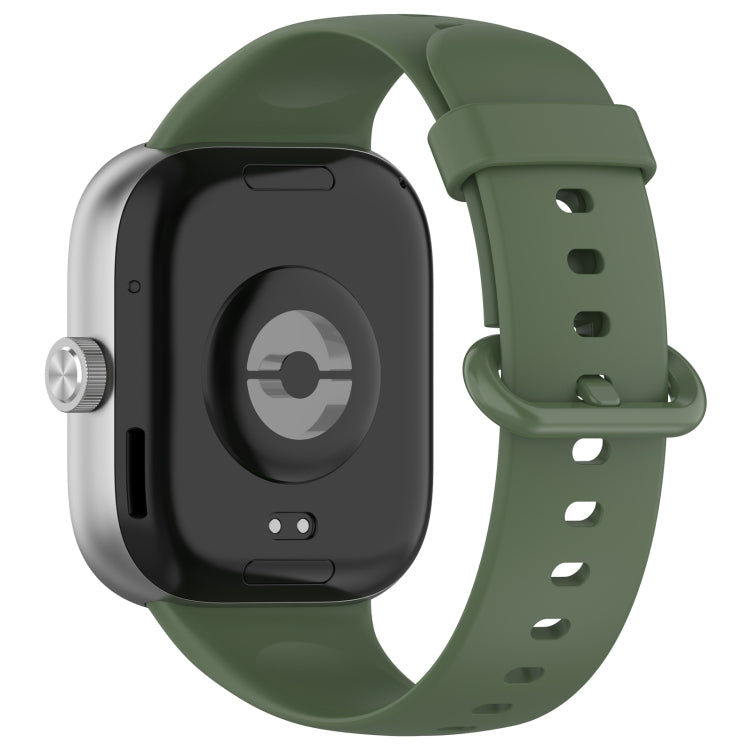 For Xiaomi Mi Band 8 Pro Solid Color Colorful Buckle Silicone Watch Band(Dark Green)