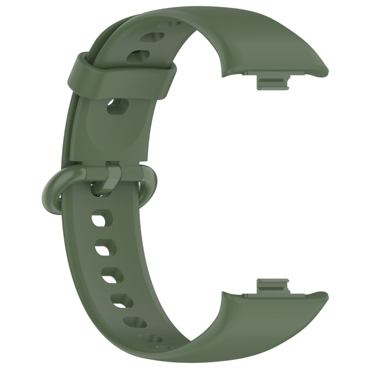 For Xiaomi Mi Band 8 Pro Solid Color Colorful Buckle Silicone Watch Band(Dark Green)