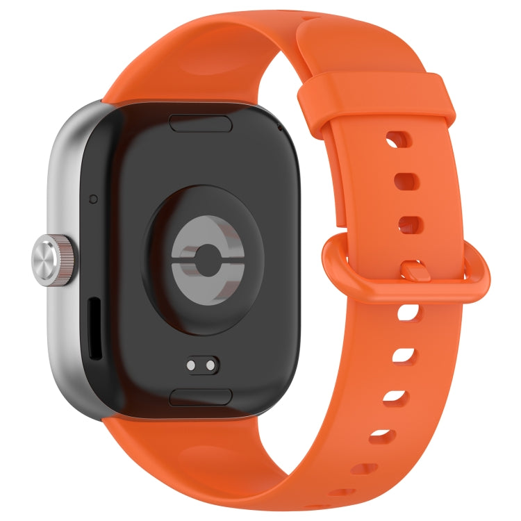 For Xiaomi Mi Band 8 Pro Solid Color Colorful Buckle Silicone Watch Band(Orange)