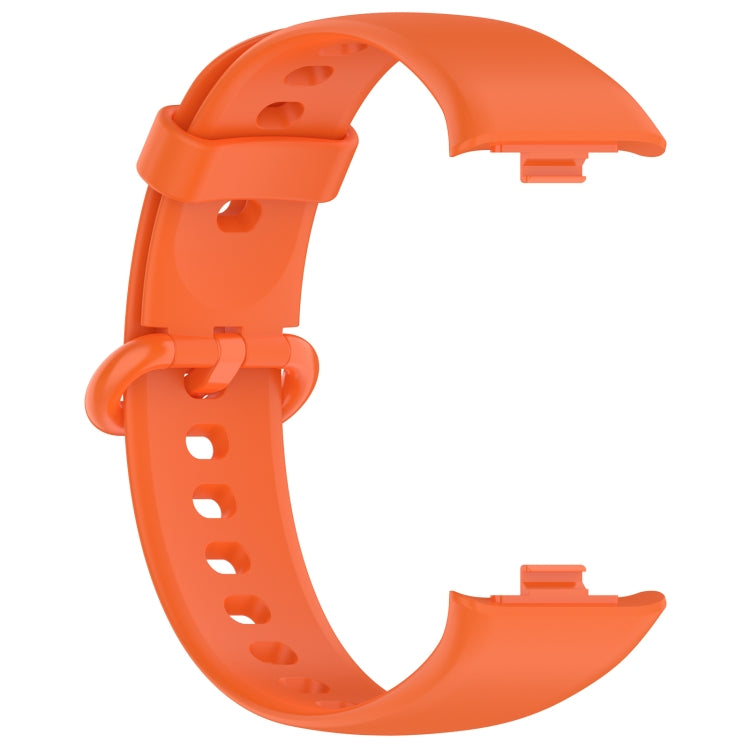 For Xiaomi Mi Band 8 Pro Solid Color Colorful Buckle Silicone Watch Band(Orange)