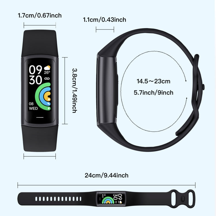 C68L IP67 Water-resistant Smart Bracelet Sport Fitness Tracker(Dark Blue)