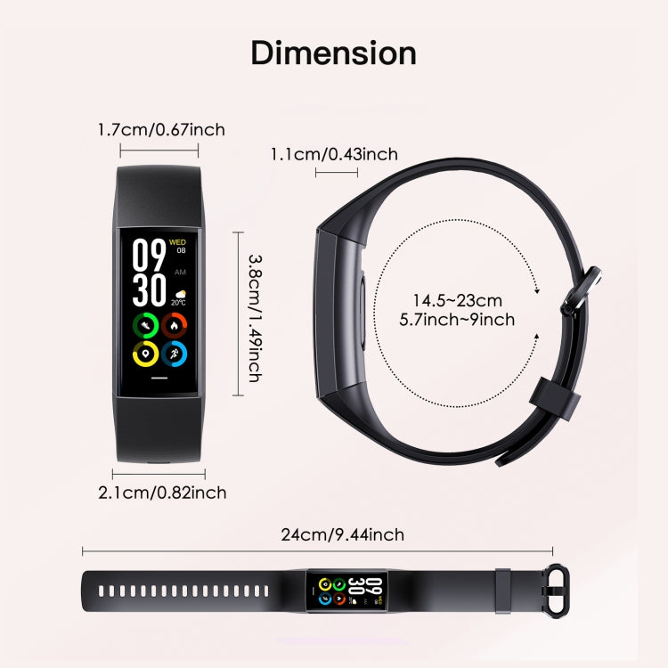 C80 IP67 Waterproof Smart Bracelet Sport Fitness Tracker(Pink) - Smart Wristbands by PMC Jewellery | Online Shopping South Africa | PMC Jewellery | Buy Now Pay Later Mobicred