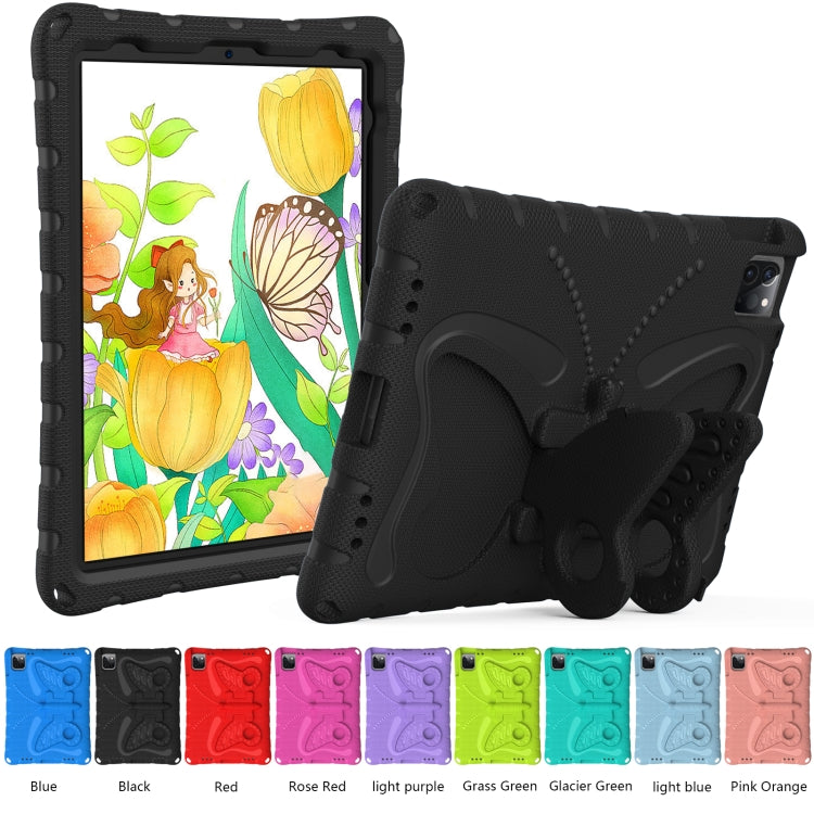 For iPad Air 11 2024 Butterfly Bracket EVA Shockproof Tablet Case(Black)