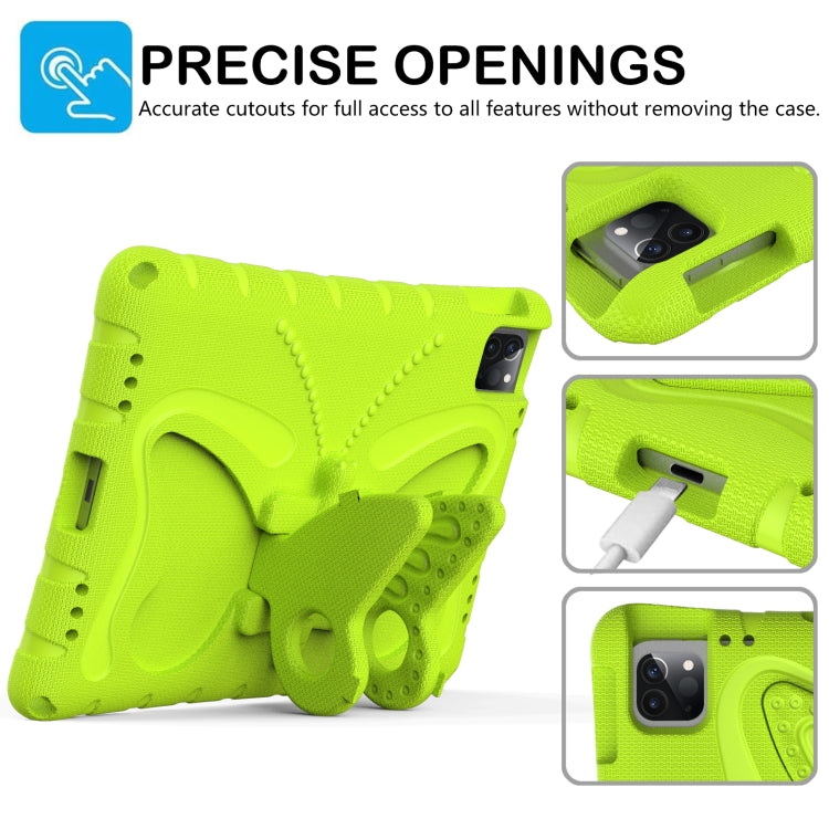 For iPad Air 11 2024 Butterfly Bracket EVA Shockproof Tablet Case(Mint Green)