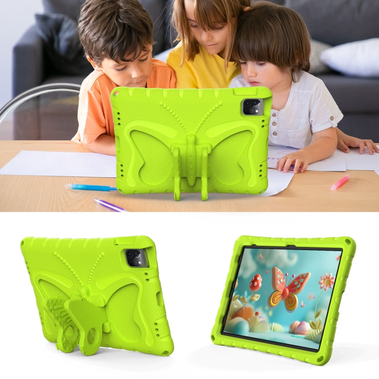 For iPad Air 11 2024 Butterfly Bracket EVA Shockproof Tablet Case(Mint Green)