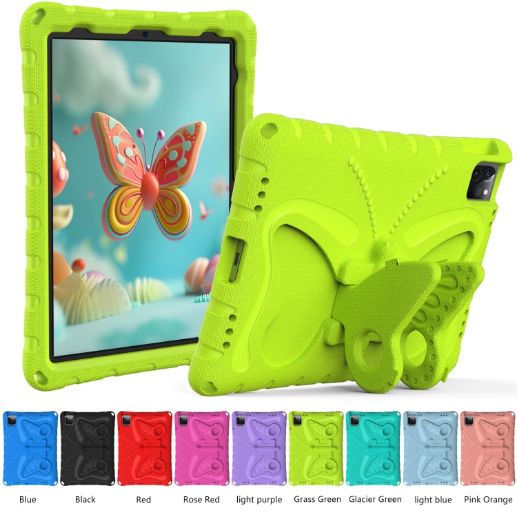 For iPad Pro 11 2024 Butterfly Bracket EVA Shockproof Tablet Case(Grass Green)