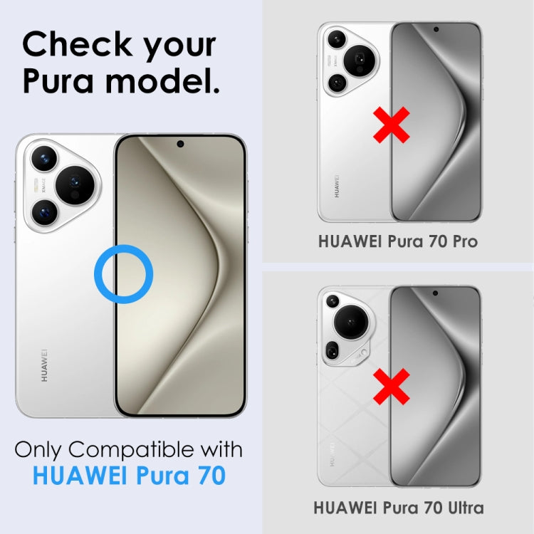 For Huawei Pura 70 NORTHJO Camera Lens CD Vein Metal Ring Tempered Glass Film(Silver)